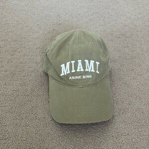 Anine Bing Jeremy University baseball cap Miami - Green Khaki
